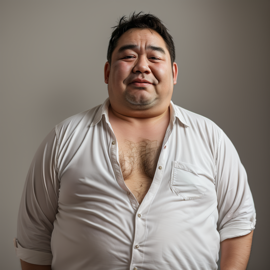 09912-2020670376-mid bear,solo, looking at viewer, short hair, simple background, shirt, black hair, 1boy, white background, brown eyes, closed m.png